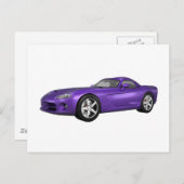 Viper Hard-Top Muscle Car: Lila fertig Postkarte (Vorne/Hinten)