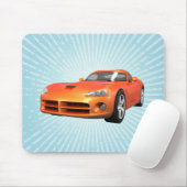 Viper Hart-Spitze Muskel-Auto: Orange Ende: Mousepad (Mit Mouse)