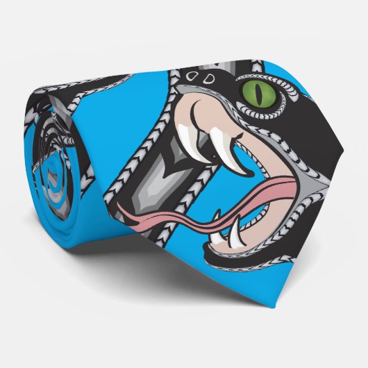 Viper Pit - Blau Krawatte (Gerollt)