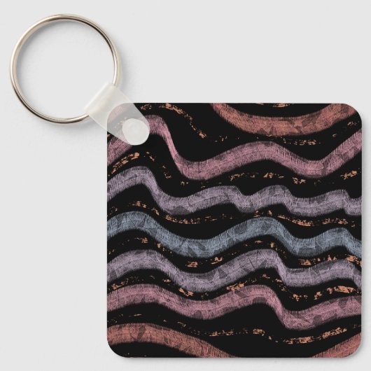 Viper Snake Skin Drawing Pattern Soft Pastel Color Schlüsselanhänger (Vorderseite)