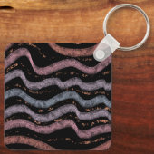 Viper Snake Skin Drawing Pattern Soft Pastel Color Schlüsselanhänger (Rückseite)