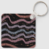 Viper Snake Skin Drawing Pattern Soft Pastel Color Schlüsselanhänger (Rückseite)