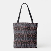 Viper Snake Skin Drawing Pattern Soft Pastel Color Tasche (Rückseite)