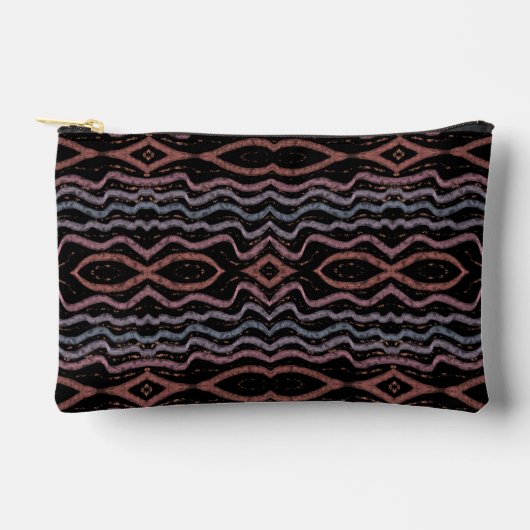 Viper Snake Skin Drawing Pattern Soft Pastel Color Zubehörtasche (Vorderseite)