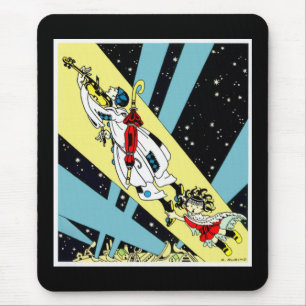 Viperetta Fliegt zum Mond Mousepad