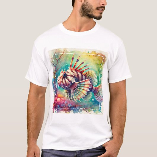 Viperfish Stomiiformes 080824AREF146 - Watercolor T-Shirt (Vorderseite)
