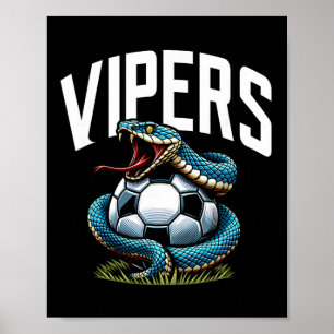 Vipers Fußball-Maskottchen für Jugendmannschaften Poster