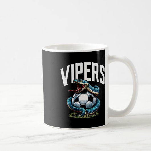 Vipers Fußball-Maskottchen für Jugendmannschaftssp Kaffeetasse (Rechts)