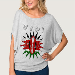 VIPI VIP V Farbenfrohe kenianische Flag Muster Art T-Shirt