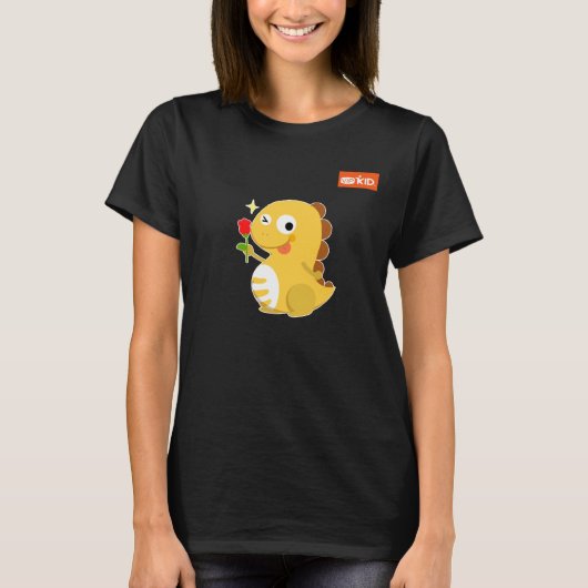VIPKID Rosen-Dino-T - Shirt (Vorderseite)