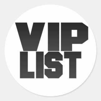VipList-Aufkleber Runder Aufkleber