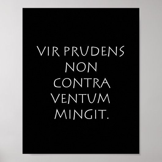 Vir prudens non contra ventum mingit poster (Vorne)