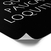 Vir sapit qui pauca loquitur poster (Ecke)