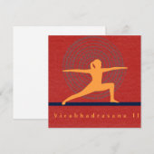 Virabhadrasana II Art Karte (Vorne/Hinten)