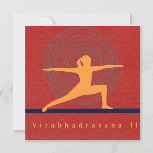 Virabhadrasana II Art Karte (Vorderseite)