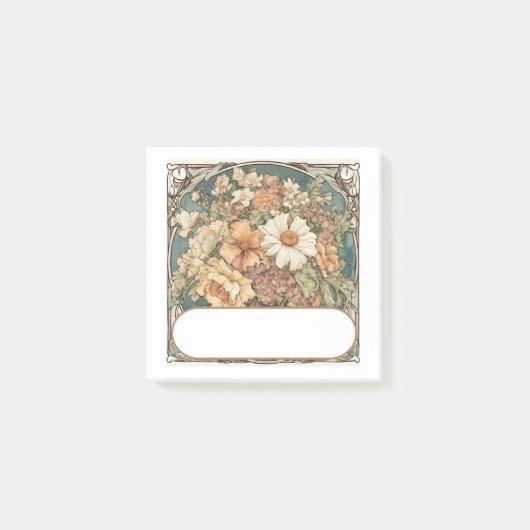 Virago Floral Sticky Notes Post-it Klebezettel (Vorderseite)