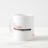 Virago-Tasse - 11 Unze-Weiß Kaffeetasse (Vorderseite Links)
