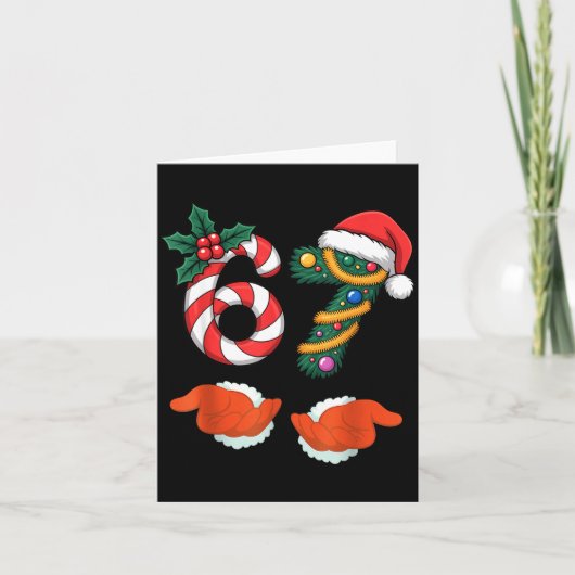 Viral 67 Candy Canes Christmas Tree With Hand Holi Karte (Vorderseite)