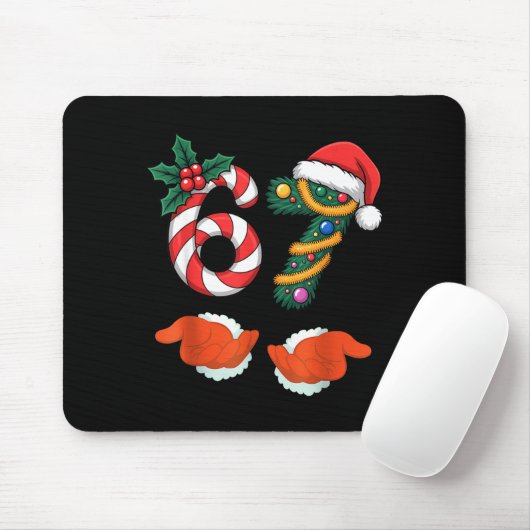 Viral 67 Candy Canes Christmas Tree With Hand Holi Mousepad (Mit Mouse)