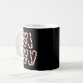 Viral 67 Candy Canes Tally Marks Xmas Holiday Teac Kaffeetasse (Vorderseite Links)