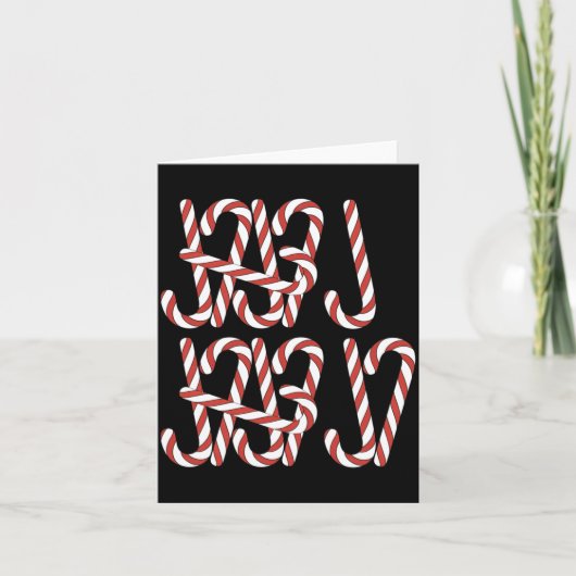 Viral 67 Candy Canes Tally Marks Xmas Holiday Teac Karte (Vorderseite)