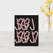 Viral 67 Candy Canes Tally Marks Xmas Holiday Teac Karte (Gelbe Blume)