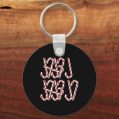 Viral 67 Candy Canes Tally Marks Xmas Holiday Teac Schlüsselanhänger (Vorderseite)