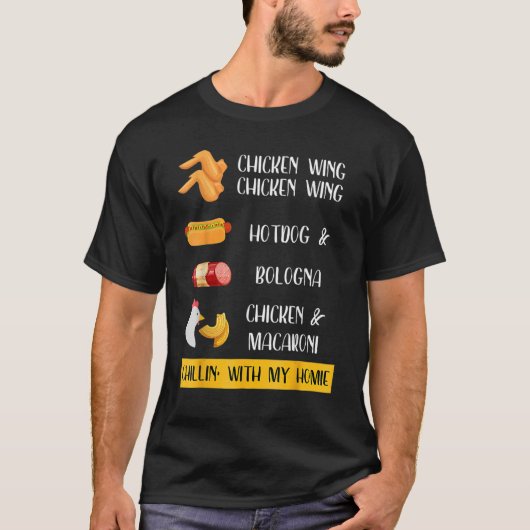 Viral Chicken Wing Chicken Wing Hot Dog Bologna So T-Shirt (Vorderseite)