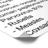 Viral Infections and the Species Involved Chart Poster (Ecke)