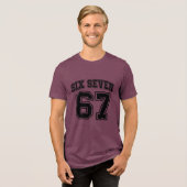 Viral Six Seven (67) Meme Tri-Blend Shirt (Vorderseite voll)