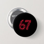 Virale 67 Handgezeichnete Herzen Valentinstag Cute Button (Vorne & Hinten)