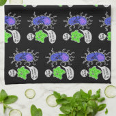 Virale Mikroben Geschirrtuch (Gefaltet)