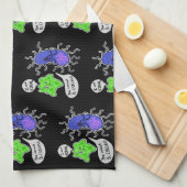 Virale Mikroben Geschirrtuch (Viertel Falte)