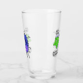 Virale Mikroben Glas (Links)