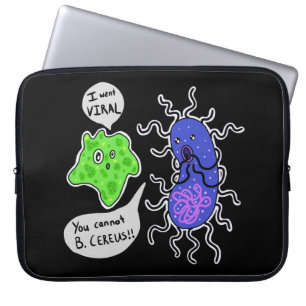 Virale Mikroben Laptopschutzhülle