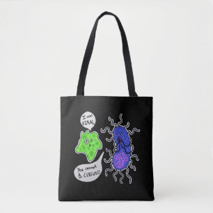 Virale Mikroben Tasche