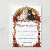 Virale Rache Katzenhochzeit Einladung (Vorderseite)
