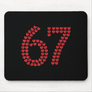 Virale Six Seven Liebe 67 Herzen Valentinstag Klic Mousepad