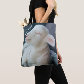 Virale weiße Lammfell-Tragetasche langlebig Tasche (Von Nahem)