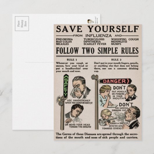 Virenschutz Postkarte (Vorne/Hinten)