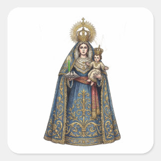 Virgen de Candelaria Quadratischer Aufkleber