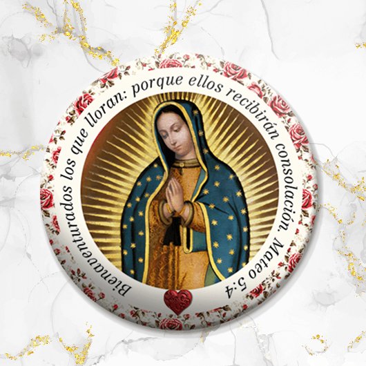 Virgen de Guadalupe Beerdigung in Love Memory Button
