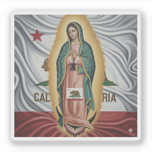 Virgen de Guadalupe - California Aufkleber (Vorderseite)