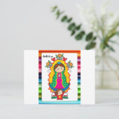 VIRGEN DE GUADALUPE CARICATURA 01 ZOLLBARER PRO POSTKARTE (Stehend Vorderseite)