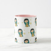 Virgen de Guadalupe Cartoon Kaffeezubereitung Tass Tasse (Zentrum)