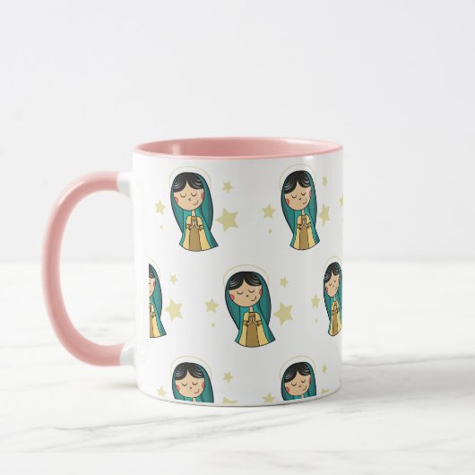 Virgen de Guadalupe Cartoon Kaffeezubereitung Tass Tasse (Links)