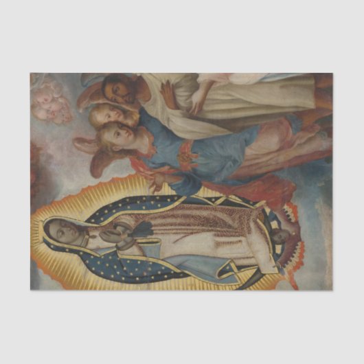 Virgen de Guadalupe con Juan Diego, Mexikanische S Seidenpapier (Vorderseite)