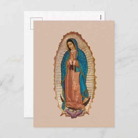 Virgen de Guadalupe Feiertagspostkarte (Vorne/Hinten)
