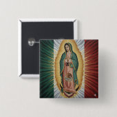 Virgen de Guadalupe - Mexico Button (Vorne & Hinten)