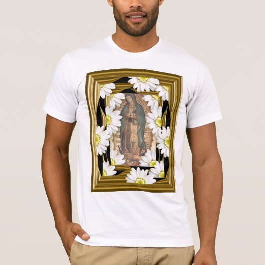 Virgen De Guadalupe (mit Gänseblümchen) T-Shirt (Vorderseite)